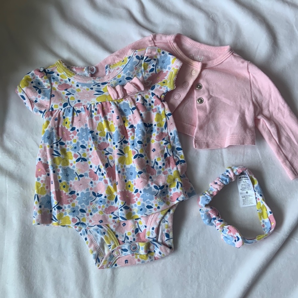 Like new Child of mine by Carter’s baby floral dress